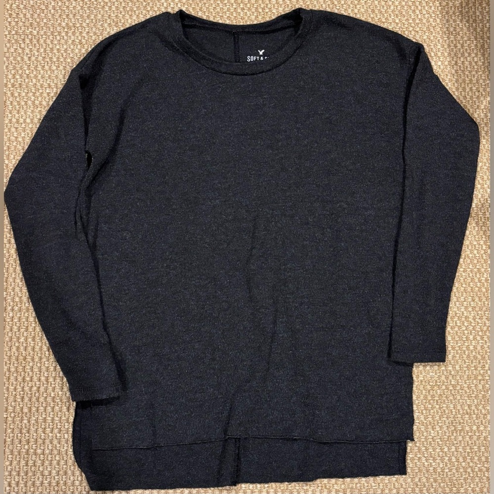 American Eagle Outfitters Black Soft & Sexy Plush Top